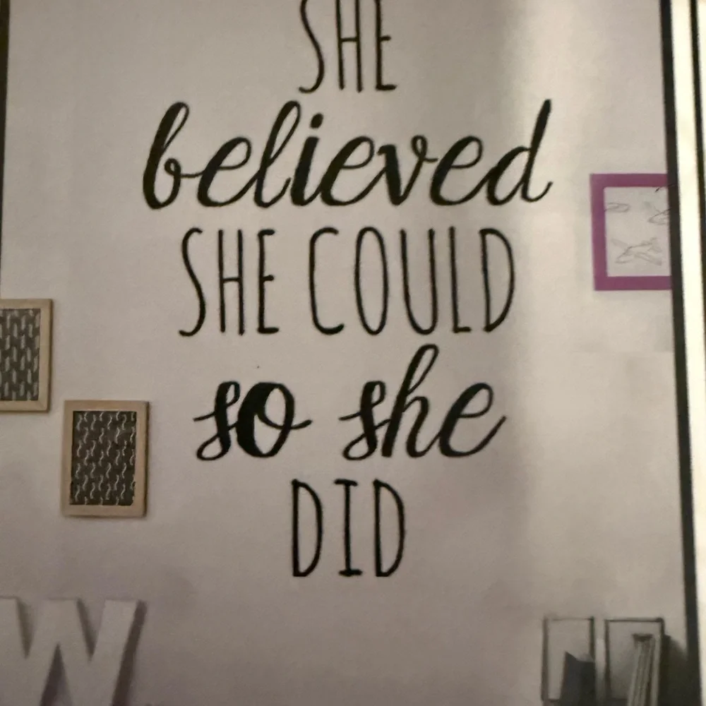 Inspirational “She Believed She could So She Did” Wall Art sticker